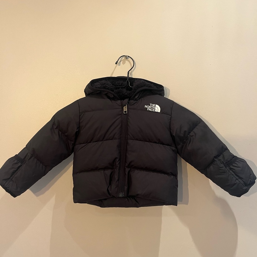 The North Face baby down fleece lined jacket